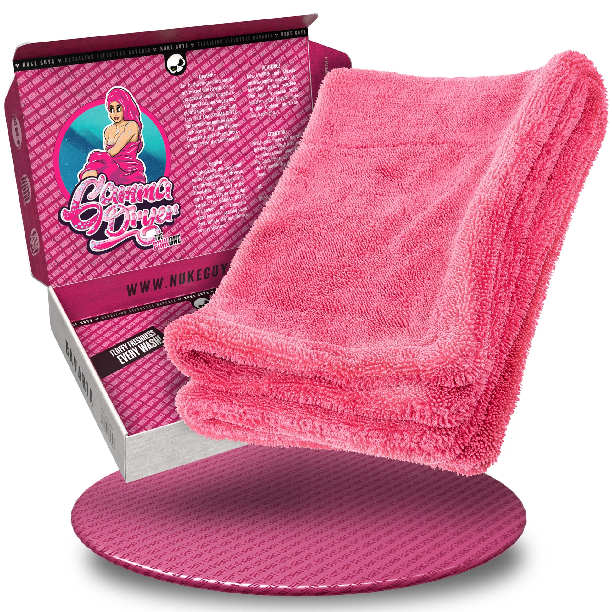 Nuke Guys Gamma Dryer - Mikrofaser Trockentuch - 1400 GSM, 40 x 60 cm - Pink-1