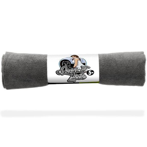 Nuke Guys - Asphaltliebe 5er Pack Allzweck Mikrofasertuch, grau, 40x40cm, 380 GSM-1