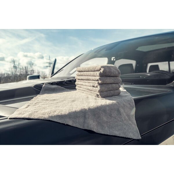 Nuke Guys - Asphaltliebe 5er Pack Allzweck Mikrofasertuch, grau, 40x40cm, 380 GSM-12